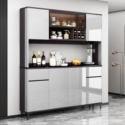 Tủ âm tường bằng kính sang trọng nhẹ của Ý tủ cao tủ rượu siêu mỏng tích hợp vào tường tủ đựng đồ nhà bếp tối giản hiện đại