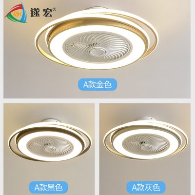 Xiaoai giọng nói phòng ngủ quạt đèn quạt giọng nói thông minh có đèn phòng khách Jane Quạt trần châu Âu Đèn trần tầng thấp