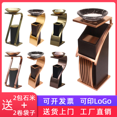 Thùng rác khách sạn thùng rác cửa thang máy khách sạn sảnh sáng tạo thương mại với thùng đựng tro hành lang thùng thép không gỉ thẳng đứng