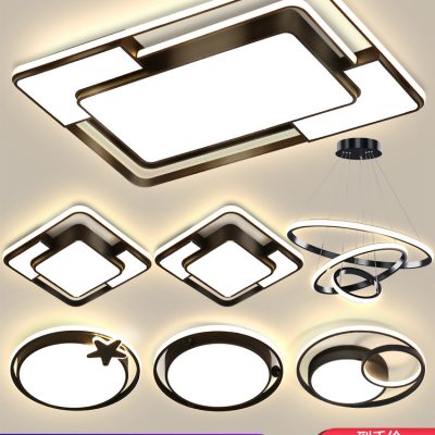 Đèn phòng khách đơn giản không khí hiện đại 2022 đèn led âm trần mới đèn phòng ngủ kết hợp chiếu sáng trọn gói