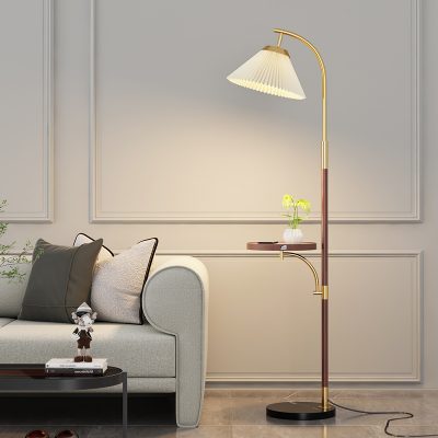 Đèn kiểu Mỹ sang trọng thiết kế phòng khách ghế sofa nghiên cứu đèn đọc sách gỗ rắn phòng ngủ đèn đầu giường đèn sàn lưu trữ thẳng đứng