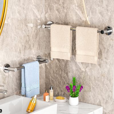 Thanh treo khăn không có lỗ treo thanh treo bằng thép không gỉ 304 Kệ một thanh treo nhà vệ sinh nhà vệ sinh móc treo phòng tắm