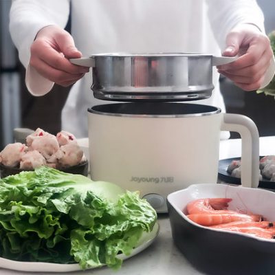 Jiuyang đa chức năng một nồi ký túc xá sinh viên nồi lẩu điện công suất thấp nồi nấu phở nồi nấu phở gia đình nồi hấp