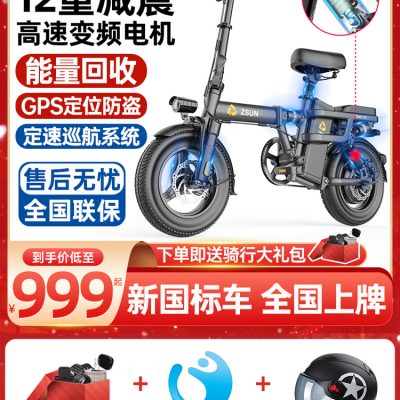 Đức danh dự gấp xe đạp điện pin lithium lái xe siêu nhẹ xe mô tô nhỏ pin xe ô tô điện nữ