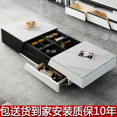 Kính thiên văn đá phiến thông minh nâng điện bàn cà phê kung fu đa chức năng ấm đun nước sôi tự động tủ tivi bàn trà