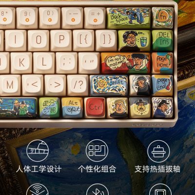 Lofree Luo Fei Xiaoqiao bàn phím cơ không dây bluetooth ipad cô gái dễ thương trục máy tính bảng màu đỏ