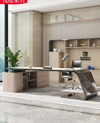 Bàn chủ tịch nữ thời trang sơn bàn sếp bàn giám đốc bàn giám đốc bàn giám đốc đơn giản hiện đại kết hợp bàn ghế