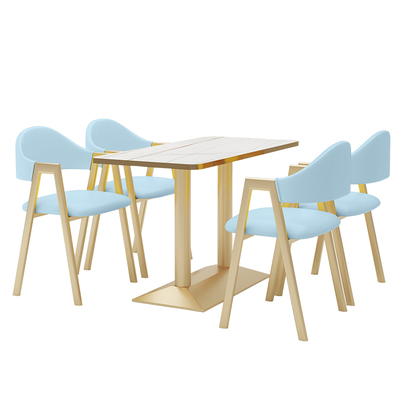 Quán trà sữa đơn giản Bộ bàn ghế Màu đỏ thuần Bánh tráng miệng Burger Cafe Tựa lưng Bàn ghế ăn Kết hợp đồ nội thất