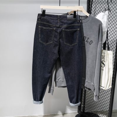 Chen Bangjia ▲ 2022 Nhật Bản phiên bản Hàn Quốc của quần jean nam denim thẳng nhỏ đơn giản wash all-match quần Dongdamen