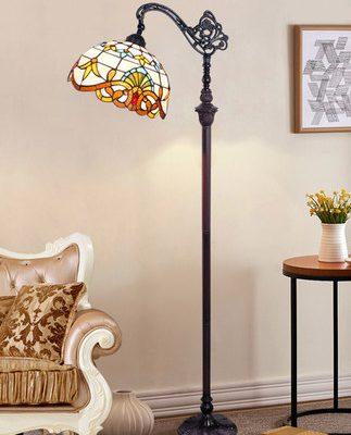 Mỹ retro châu Âu phòng khách phòng ngủ phòng ngủ đèn sàn lưới màu đỏ lấp đầy ánh sáng sáng tạo ghế sofa câu cá đứng đèn bàn