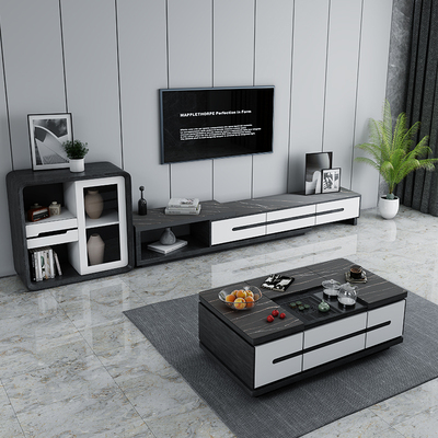 Bàn cafe mặt đá đa năng nâng hạ tự động Bàn cafe Kung Fu phòng khách hiện đại gia đình bàn trà điện tích hợp bàn trà