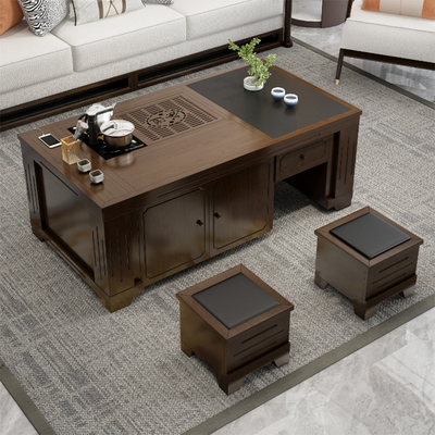 Bàn trà đá thông minh nâng điện kung fu bàn cafe cấp nước tự động phòng khách văn phòng bàn trà tích hợp đa năng