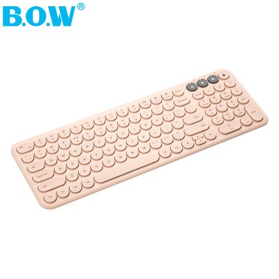 [Cửa hàng chính thức hàng đầu] BOW Hangshi ba chế độ không dây ipad bluetooth bàn phím chuột bộ tắt tiếng văn phòng gõ chuyên dụng có thể được kết nối với điện thoại di động máy tính bảng máy tính xách tay có thể sạc lại