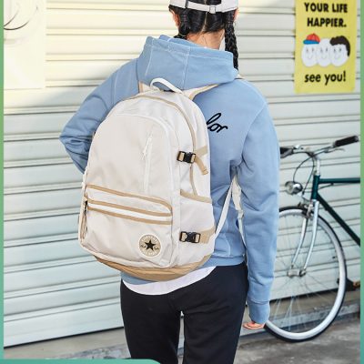CONVERSE Converse chính thức Straight Edge ba lô nam túi thường túi xách nữ đi học 10023003