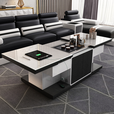 Bàn cà phê kung fu đa chức năng hiện đại phòng khách đơn giản gấp sáng tạo thông minh kính thiên văn nâng điện bàn trà đá lửa