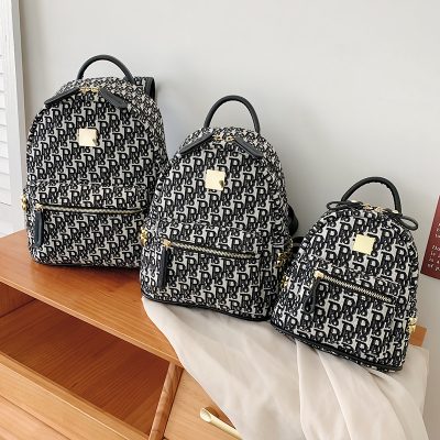 Ba lô màu đỏ ròng ba lô nữ ba lô 2021 mới thời trang hợp thời trang Pháp niche cao cấp túi đi học sinh viên đại học bùng nổ