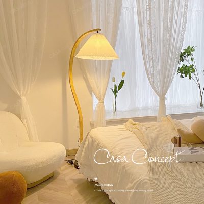 Đèn sàn xếp ly retro trong gió Bắc Âu cổ điển phòng khách sofa bên cạnh giường ngủ ánh sáng đèn phòng ngủ sang trọng