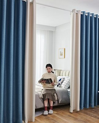 Rèm cửa cách âm phòng ngủ siêu cách âm dày đục lỗ miễn phí lắp đặt rèm vải rèm ngăn vách ngăn nhà ngăn phòng khách
