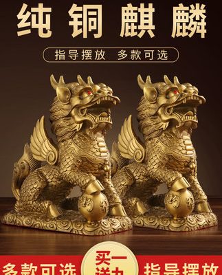 Đồ trang trí bằng đồng nguyên chất kỳ lân một cặp kỳ lân bằng đồng phòng ngủ nhà phòng khách trang trí cửa hàng văn phòng phụ kiện nhà