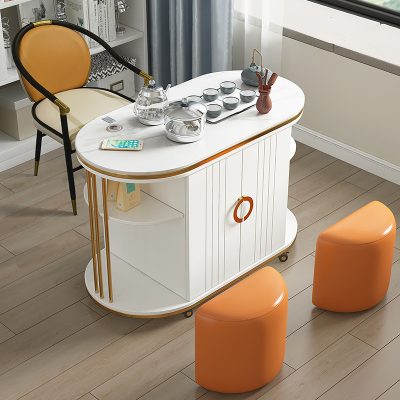 Bàn trà di động, thiết kế nhỏ gọn, tích kiệm diện tích.