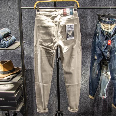 Sangu Kapok Fried Street Pants Premium Fan Ziliu Men Casual Jeans của nam Tide Thương hiệu trong Slim Fit Quần ống nhỏ