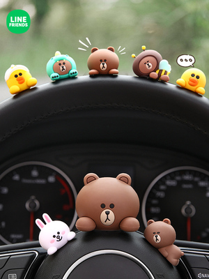 DÒNG Búp bê gấu nâu đồ trang trí xe hơi phụ kiện nội thất xe hơi dễ thương net màu đỏ trang trí nội thất vật tư trang trí nội thất Daquan nữ
