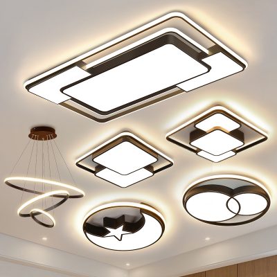 Đèn phòng khách 2022 đèn phòng ngủ mới hiện đại tối giản đèn trần khí quyển kết hợp đèn Daquan trọn gói