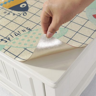 Khăn trải bàn trà không thấm nước và chống thấm dầu dùng một lần bàn cà phê mờ đục bàn mat bàn mat pvc nhựa mềm thủy tinh chống đóng cặn hộ gia đình