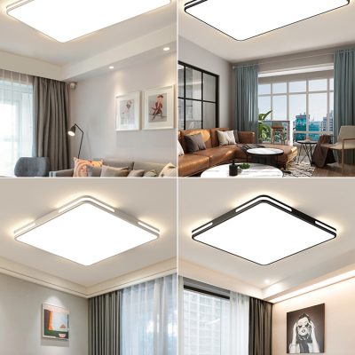 Đèn phòng khách 2022 mới chiếu sáng bầu khí quyển Đèn pha hình chữ nhật tối giản hiện đại đèn LED gia dụng siêu mỏng đèn trần