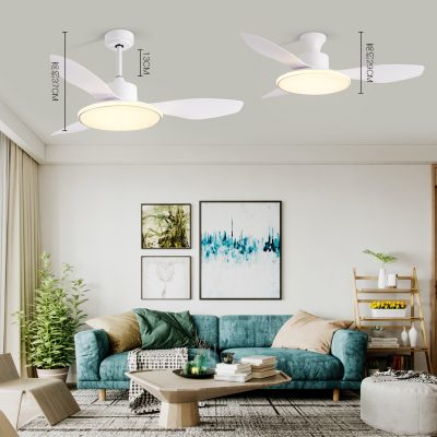 Quạt thông minh đèn phòng ăn quạt trần đèn phòng khách nhà Bắc Âu gió lớn phòng ngủ tình yêu nhỏ với quạt đèn chùm