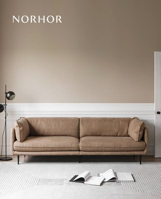 Ưu đãi đặc biệt Sofa vải công nghệ NORHOR / HUG phong cách Bắc Âu phòng khách kiểu Ý đơn giản và hiện đại K #