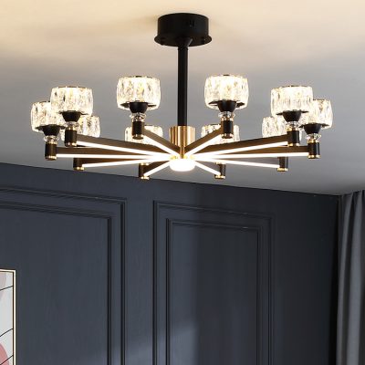 Ánh sáng NVC hậu hiện đại ánh sáng phòng khách sang trọng đèn chùm pha lê sáng tạo phòng khách đèn chính kết hợp ánh sáng toàn bộ ngôi nhà trọn gói