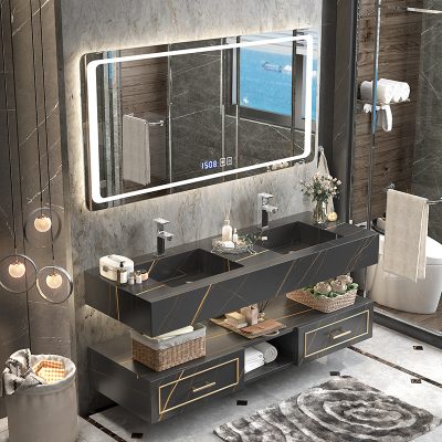 Bồn rửa mặt bằng đá nhập khẩu.