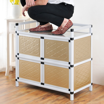 Tủ đựng chén đĩa Lắp ráp đơn giản Tủ bếp Tiết kiệm Nhà bếp Tủ phụ Phòng ăn Hợp kim nhôm Tủ lưu trữ phòng khách