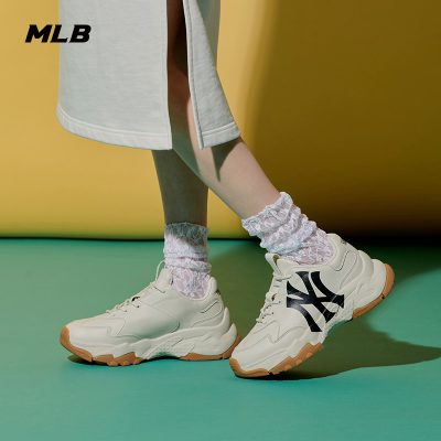 MLB chính thức của nam và nữ retro giày cũ cặp đôi tăng chiều cao đáy dày thể thao giản dị giày trắng mùa xuân và mùa hè mới SHC1