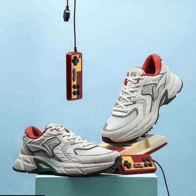 Li Ning giày chạy bộ nam giày mới mùa xuân và mùa hè giày chạy bộ thường giày cổ điển giày cũ nhẹ giày thể thao nam