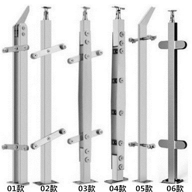 Cột cầu thang bằng thép không gỉ 304 lan can lan can hàng rào gia công tùy chỉnh kỹ thuật ban công nhà kính cột