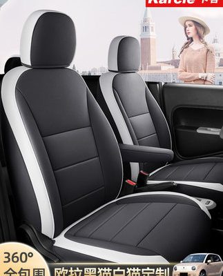 Euler Black Cat Bọc ghế Mèo trắng 22 Đệm ghế ô tô 21 R1 Đệm ghế đặc biệt Bốn mùa Bao bọc ghế trang trí trọn gói