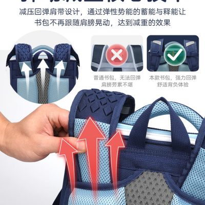 Cặp học sinh tiểu học giảm gánh nặng vừa bảo vệ cột sống vừa bảo vệ giảm áp siêu nhẹ cho bé trai và bé gái từ lớp 1, 2, 3 đến lớp 6. Ba lô treo