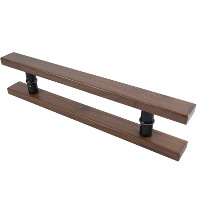 Tay nắm cửa đẩy kéo - Tay nắm cửa gỗ rắn Gỗ óc chó đen - Tay nắm cửa kính Trung Quốc mới