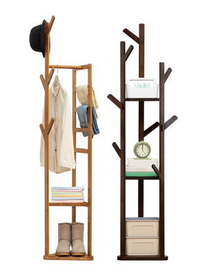 Giá treo áo khoác đơn giản Tầng phòng ngủ Treo Móc áo Tủ đựng quần áo Túi lưu trữ Kệ để quần áo phía trước giường