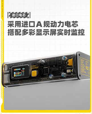 Cực flash SHARGE Ngân hàng điện máy tính xách tay trong suốt 100W 25600mAh kho báu sạc dung lượng lớn PD hai chiều sạc nhanh đầy đủ màu sắc điều khiển thông minh Màn hình ảo Coulomb phù hợp với Apple Huawei ngoài trời