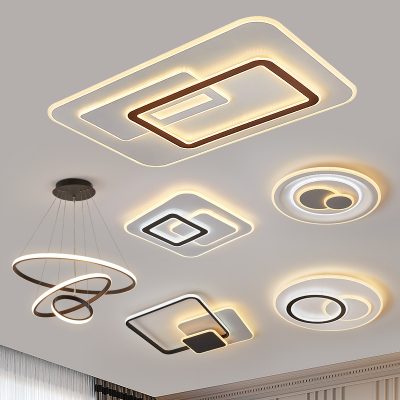 Đèn phòng khách phòng ăn phòng ngủ đèn phòng ngủ hiện đại 2022 mới đèn led Bắc Âu đèn trần toàn bộ ngôi nhà trọn gói đèn