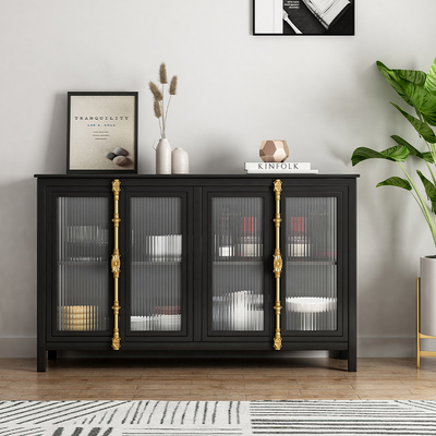 Tủ sắt bắc âu Changhong tủ kính trưng bày tủ rượu nhà tủ phòng khách tủ hiên tủ giày tủ bà nội retro tủ