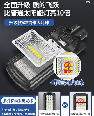 Đèn năng lượng mặt trời sân vườn ngoài trời chiếu sáng gia đình siêu sáng công suất cao đèn đường LED cảm ứng mới tự động bật trong bóng tối