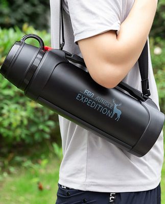 Ấm đun nước cách nhiệt Fuguang dung tích lớn cốc nước du lịch ngoài trời dành cho nữ và nam xe hơi di động bình lớn bằng thép không gỉ 304