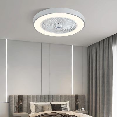 Oaks quạt đèn quạt trần đèn trần với quạt phòng khách phòng ngủ chính nhà bếp tắt tiếng thông minh Tmall Elf