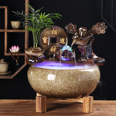 Đồ trang trí nước chảy may mắn nước tuần hoàn bể cá nhà phòng khách bàn làm việc trang trí hiên nhà quà tặng tân gia