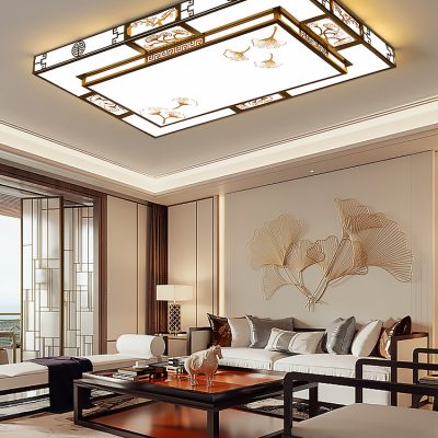 Đèn phòng khách 2022 đèn mới hiện đại tối giản bầu không khí hội trường đèn chính đèn pha đèn trần phong cách Trung Quốc mới