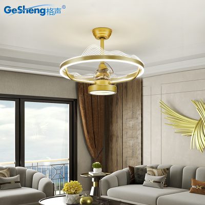 Nhà hàng sang trọng tối giản ánh sáng tối giản hiện đại tối giản với quạt điện đèn vô hình nhà phòng khách phòng ngủ im lặng quạt trần đèn một